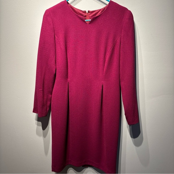 Vintage Maggy London Wool‎ A-Line Dress Purple Long Sleeve Sz6P Fully Lined - Picture 12 of 12